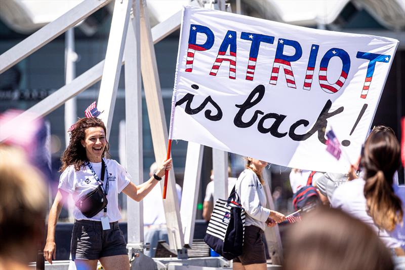 New York Yacht Club American Magic's PATRIOT back out on the water photo copyright Sailing Energy / American Magic taken at  and featuring the AC75 class