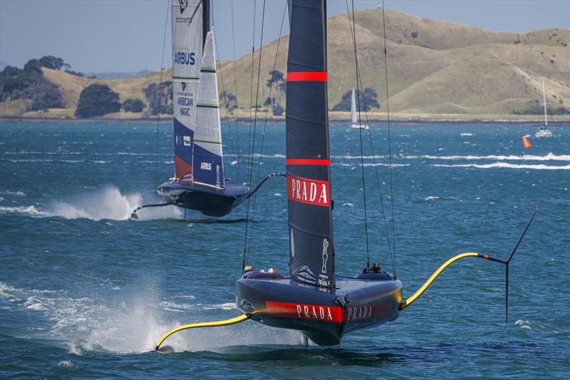 PRADA Cup Semi-Final Day 1 - Luna Rossa Prada Pirelli Team vs. New York Yacht Club American Magic - photo © COR36 / Studio Borlenghi