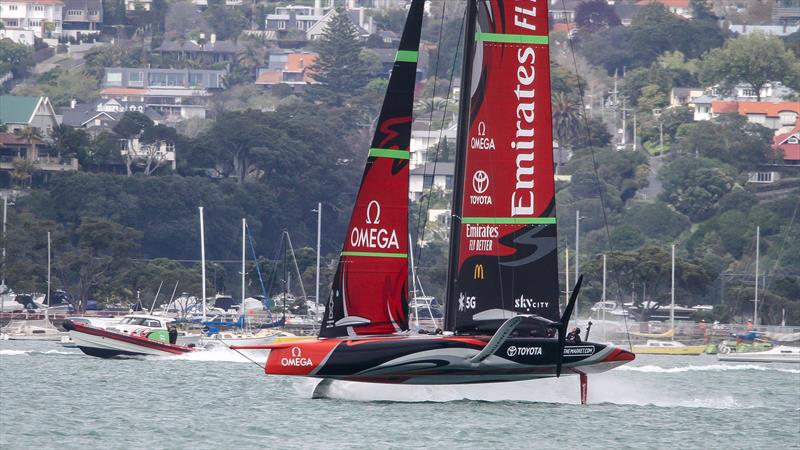 Te Aihe - Emirates Team New Zealand - October 7,  2020 - Waitemata Harbour photo copyright Richard Gladwell / Sail-World.com taken at Royal New Zealand Yacht Squadron and featuring the AC75 class