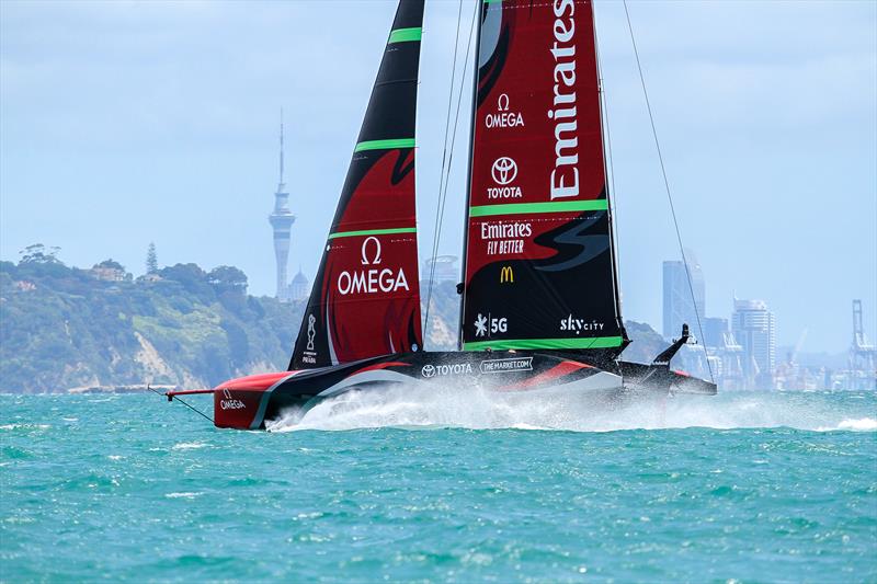 Te Rehutai, Emirates Team New Zealand - Waitemata Harbour - America's Cup 36 - photo © Richard Gladwell / Sail-World.com