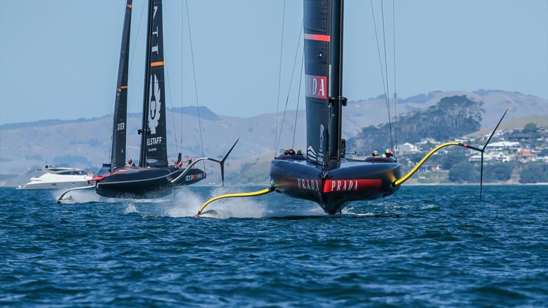 Luna Rossa - Prada Cup Finals - Day 3 - February, 20, - America's Cup 36 - Course E photo copyright Richard Gladwell / Sail-World.com taken at Royal New Zealand Yacht Squadron and featuring the AC75 class