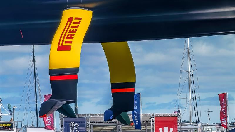 Wings and Foil arms - Luna Rossa, Auckland, February 2021 - America's Cup 36 - photo © Richard Gladwell / Sail-World.com