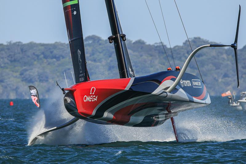 ETNZ Flying High photo copyright Emirates Team New Zealand taken at Royal New Zealand Yacht Squadron and featuring the AC75 class