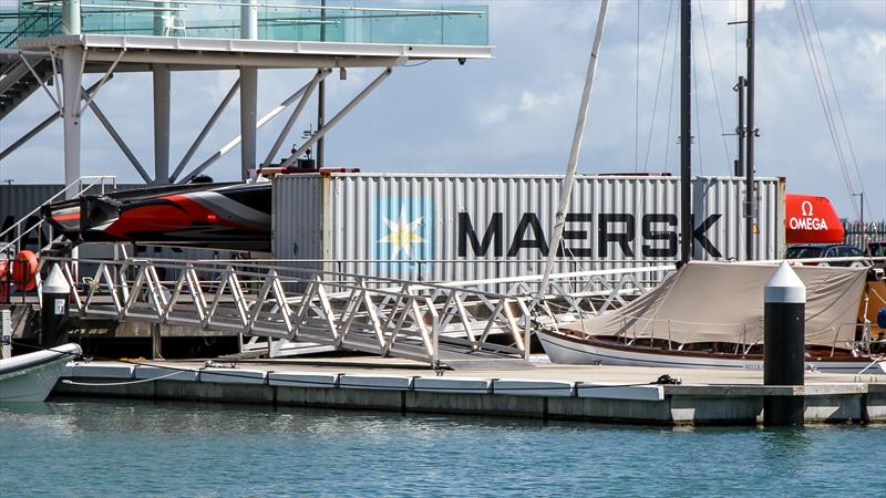 Emirates Team NZ 's first AC75 Te Aihe ready  to go where? Viaduct Harbour - Wednesday December 8, 2021 - photo © Richard Gladwell / Sail-World.com / nz