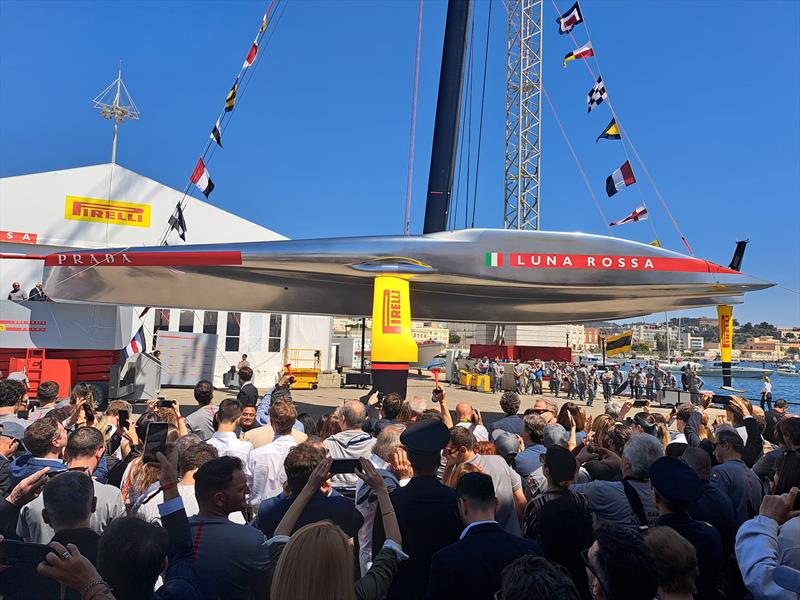 Luna Rossa Prada Pirelli reveal their AC75 in Cagliari, Sardinia - April 13, 2024 - photo © Fabio Pozzo