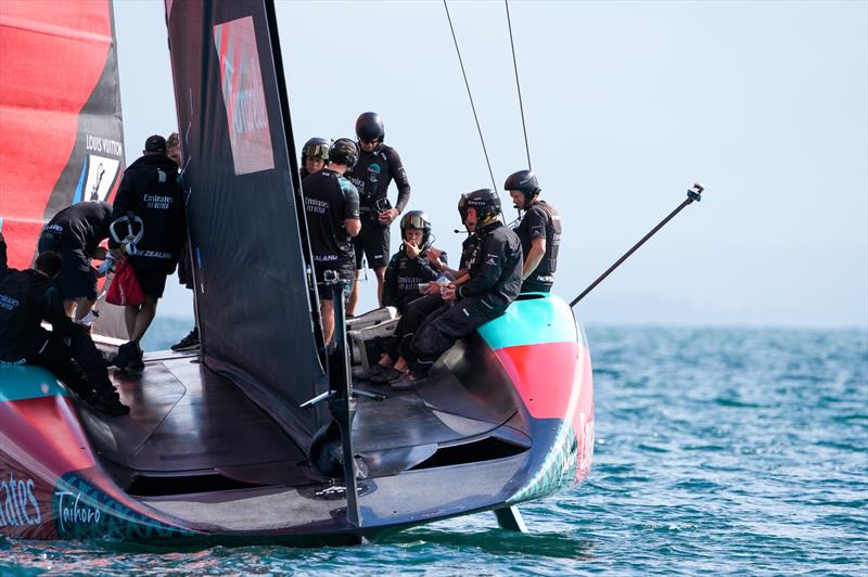 Emirates Team New Zealand - AC75, Day 10 - April 17, 2026 photo copyright Sam Thom/America's Cup taken at Royal New Zealand Yacht Squadron and featuring the AC75 class