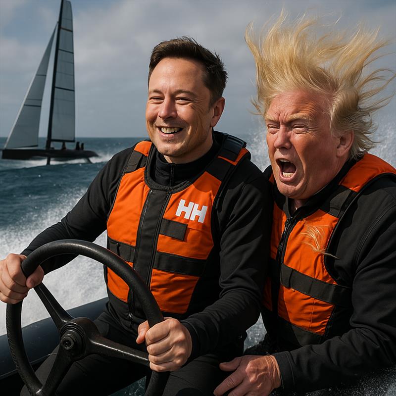 Elon Musk and Donald Trump are expected to co-helm the US Challenger in the 38th America's Cup photo copyright Sail-World NZ taken at Wakatere Boating Club and featuring the ACC class