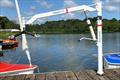 A hydraulic hoist on a jetty, for lifting wheelchair users into a dinghy © Magnus Smith