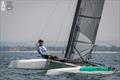Andras Barton HUN, a class newby at his first regatta, simply enjoying the A-Cat vibe - A-Class Cat European Championships at Riccione Day 5 © Gordon Upton / www.guppypix.com