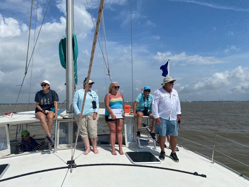 Billy Richnow and his team of highly experienced race officers will take no prisoners - only one OCS in the whole event so far at the Beacon Group A-Class Catamaran World Championships in Texas photo copyright Gordon Upton / www.guppypix.com taken at Houston Yacht Club and featuring the A Class Catamaran class