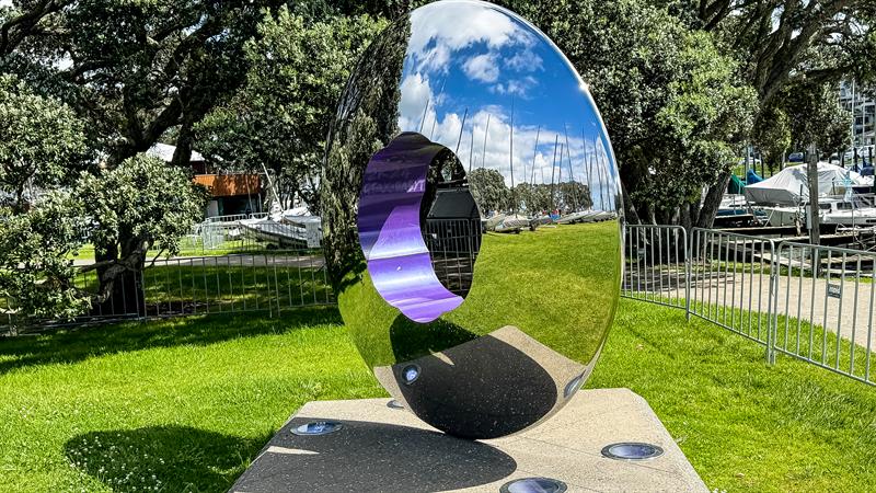 Boat park scuplture - Day 4 - 2025 Predictwind A-Class World Championships - November 14, 2025 - Milford NZ - photo © Richard Gladwell - Sail-World.com/nz