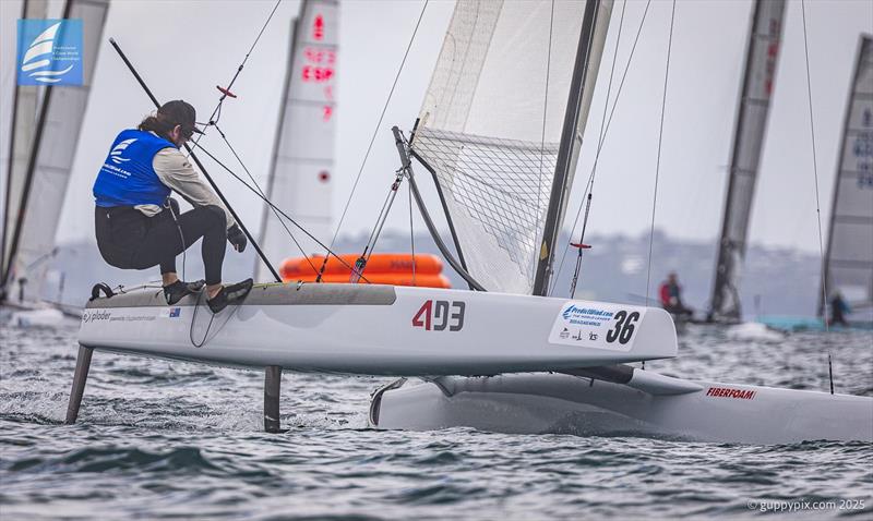 Jamie Jochheim (AUS) - Day 5 - 2025 Predictwind A-Class World Championships - November 15, 2025 - Milford NZ - photo © Gordon Upton / www.guppypix.com