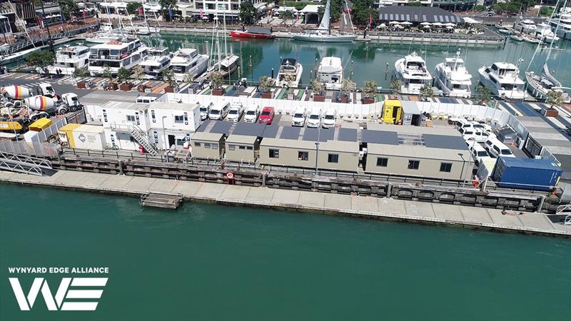 Project offices for the Hobson Wharf extensions on Te Whero island - America's Cup base development - Wynyard Edge Alliance - Update March 28, 2019  - photo © Wynyard Edge Alliance