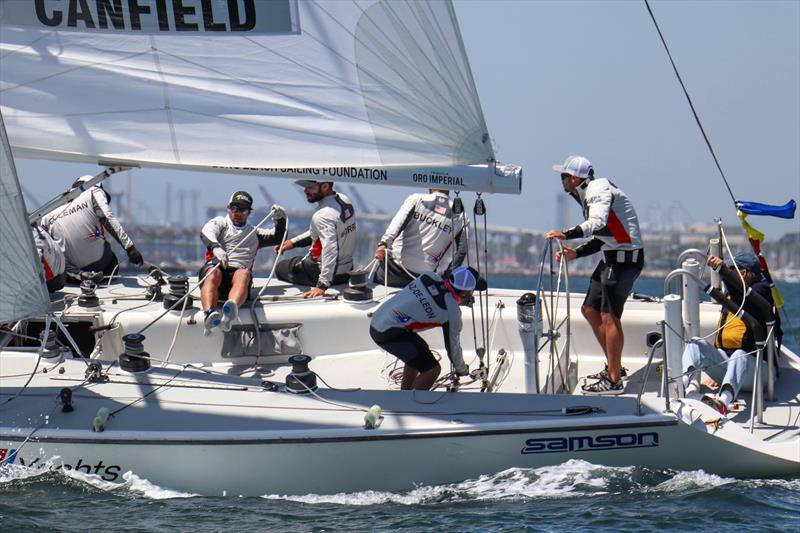 Stars + Stripes Team USA's Taylor Canfield on the way to victory in the 2018 Congressional Cup - photo © LBYC