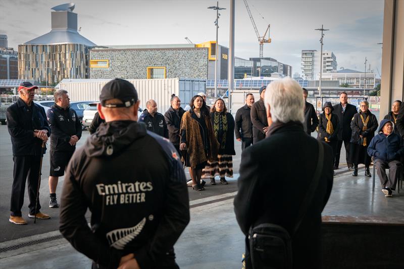 Emirates Team NZ new base, the former INEOS Team UK facility, is blessed in an early morning ceremony by Ngati Whatua Orakei - photo © Emirates Team New Zealand