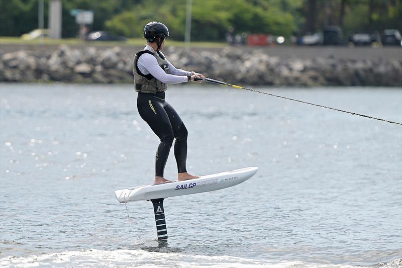 Mubadala Brazil SailGP Team and Nas Mares host the Driving Change - Foiling Clinic Rio ahead of the ENEL Rio Sail Grand Prix - April 08, 2026 photo copyright Alexandre Loureiro/SailGP taken at Iate Clube do Rio de Janeiro and featuring the  class