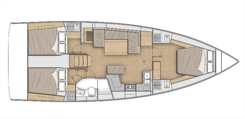 Oceanis 40.1 layout - photo © Beneteau