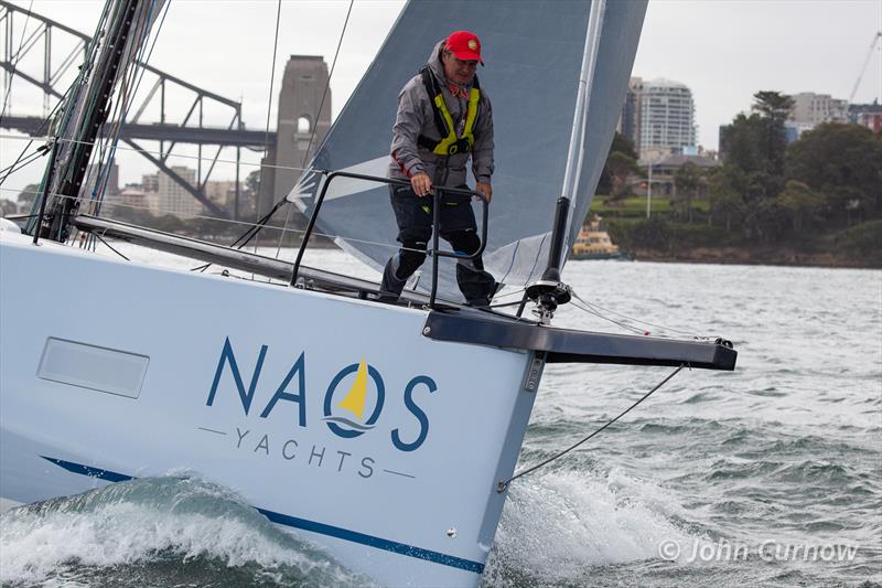 Christophe Vanek on the bow of Lenny - photo © John Curnow