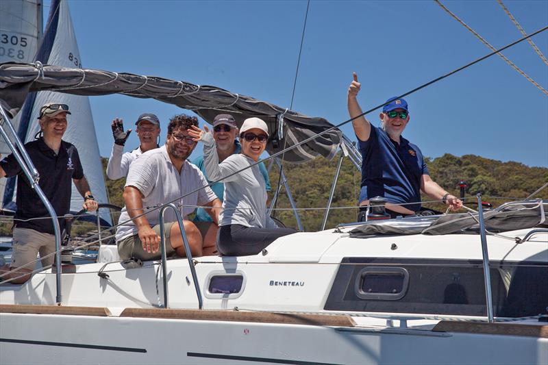 Non-Spinnaker Division winners – Currawong – happy times indeed! - 2025 Beneteau Cup - photo © John Curnow