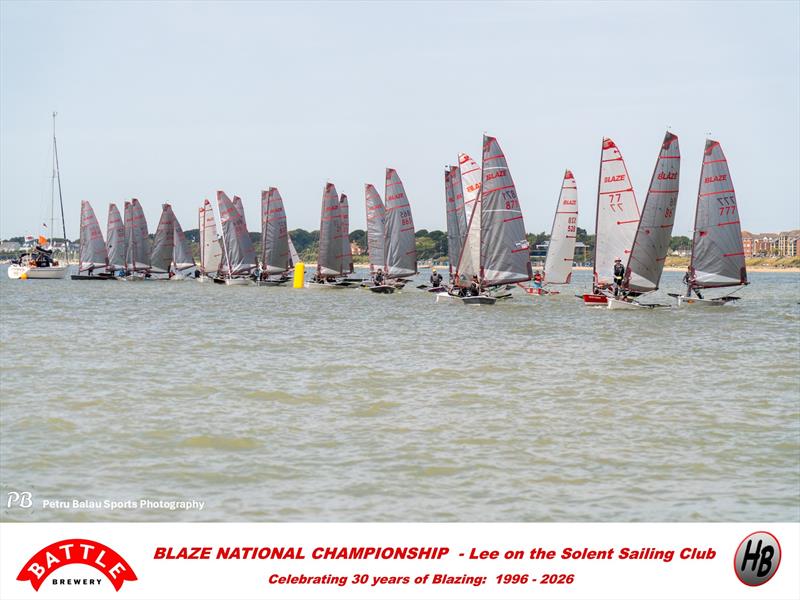 Battle Brewery and Hartley Boats Blaze Nationals at Lee-on-the-Solent photo copyright Petru Balau Sports Photography / sports.hub47.com taken at Lee-on-the-Solent Sailing Club and featuring the Blaze class