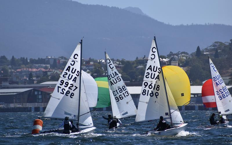 (L to R) Squid, Little Devil, Schmoken and Tsunami are enjoying the glamour sailing on the River Derwent in Hobart - 20th Banjo's Shoreline Crown Series Bellerive Regatta, day 1 - photo © Jane Austin