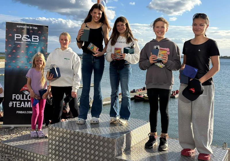 Regatta Fleet Podium - Cadet Inland Championship at Queen Mary - photo © Louisa Gregory