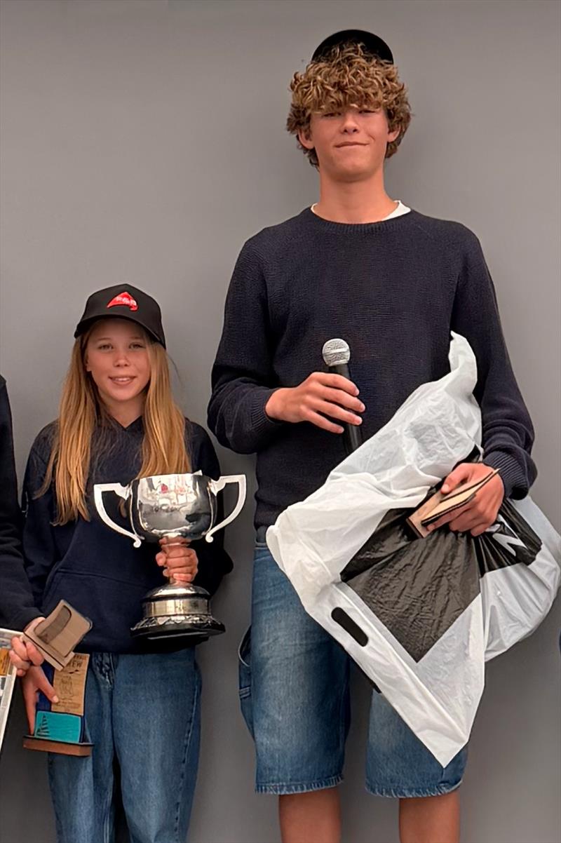 George and Evie win the 2026 Cadet Nationals at Plas Heli - photo © Louisa Wright