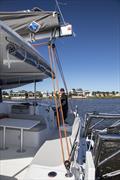 Twin Mainsheet system is great to use and very effective - Excess 11 © John Curnow