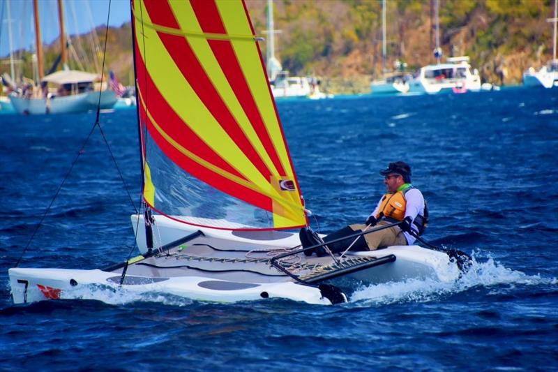 2021 St. Thomas International Regatta: Hobie Wave Winner Mark van den Driessche photo copyright Dean Barnes taken at St. Thomas Yacht Club and featuring the Catamaran class