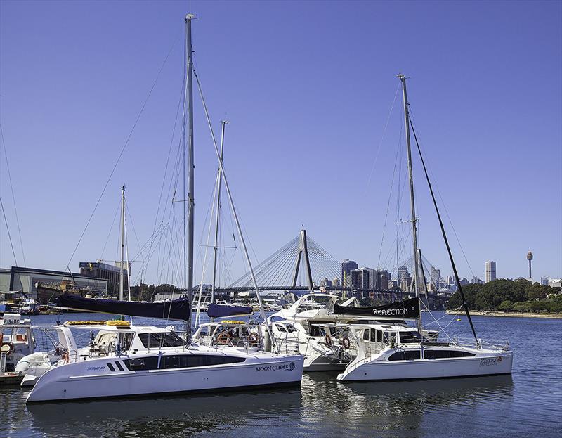 Seawind 1260 on the left and the earlier 1250 on the right photo copyright John Curnow taken at  and featuring the Catamaran class