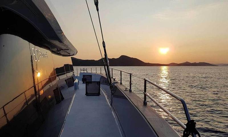 Sunreef 80 Bundalong - Croatia sunset photo copyright Sunreef Yachts taken at  and featuring the Catamaran class