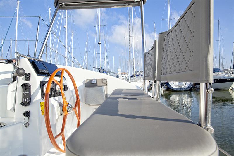 Helms are connected directly to the rudders on the Excess cats to add more feel. - photo © Excess Catamarans