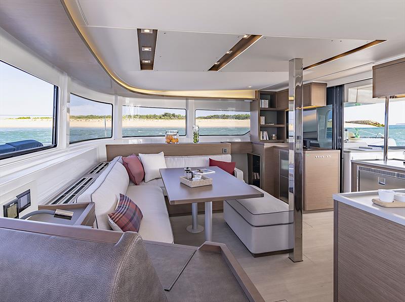 Main Saloon aboard the Lagoon 46 - photo © Nicolas Claris