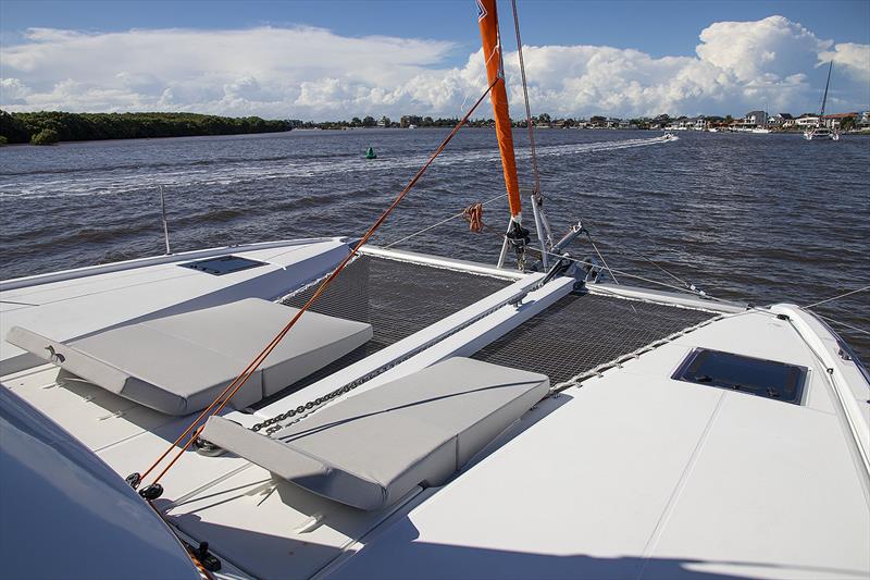 Offset trampoline works really well - Excess 11 photo copyright John Curnow taken at  and featuring the Catamaran class