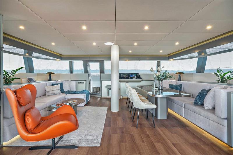 Main Saloon on board the Sunreef Eco 60 photo copyright Sunreef Yachts taken at  and featuring the Catamaran class