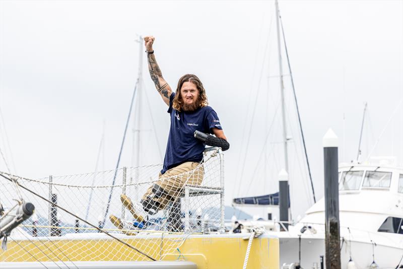 Triple amputee Craig Wood arrives in Hiroshima, Japan to become the world first to sail across the Pacific - photo © GD Media