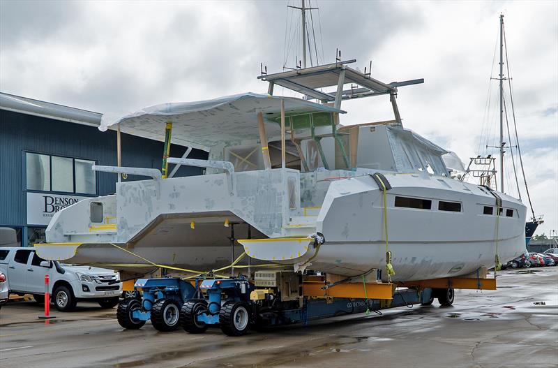 Evening Star sees daylight for the first time - photo © Mahi Boats