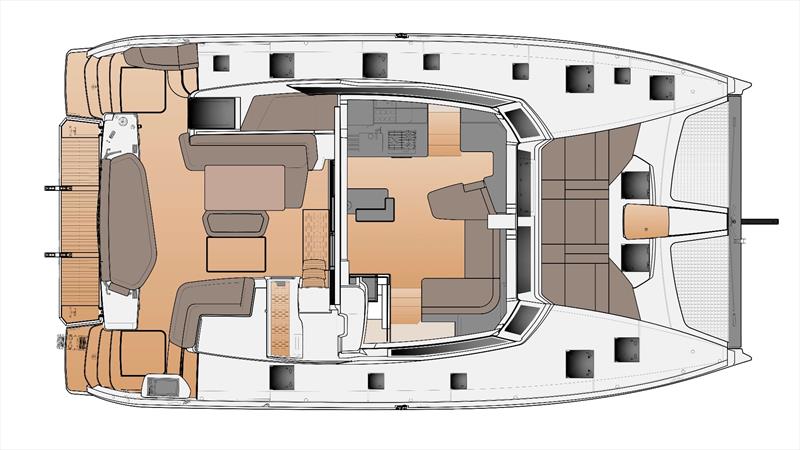 FP48 main deck - photo © Fountaine Pajot
