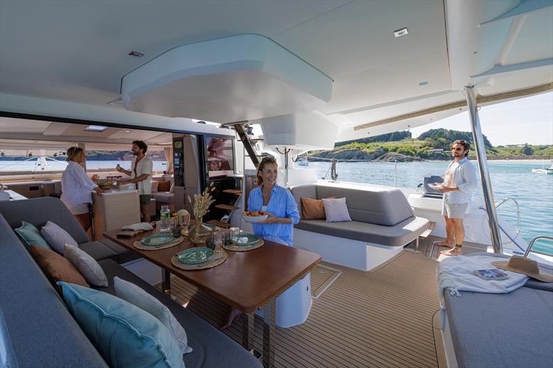 FP48 carre cockpit photo copyright Fountaine Pajot taken at  and featuring the Catamaran class