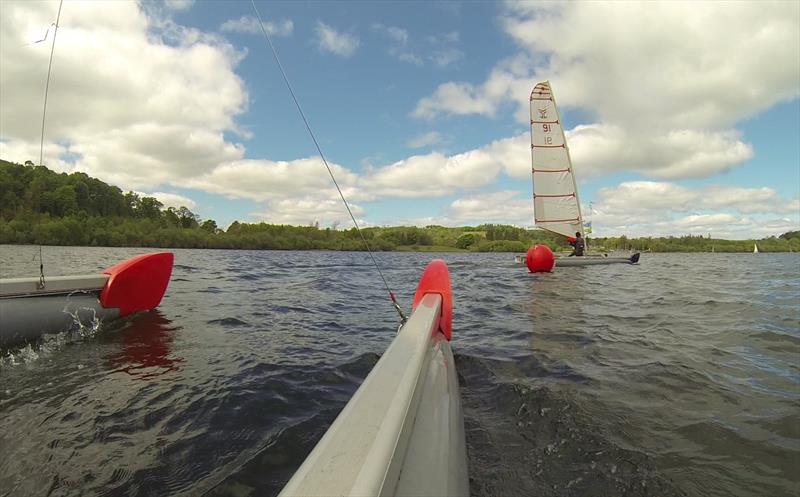 John Terry (behind the lens) chases Gareth Ede - Catapult class Jon Montgomery Travellers Trophy at Bassenthwaite - photo © John Terry