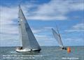 Mercedes IV takes out Race two CYAA 2025 Summer Series as she follows Acrospire III across the line © David Taylor / RMYS