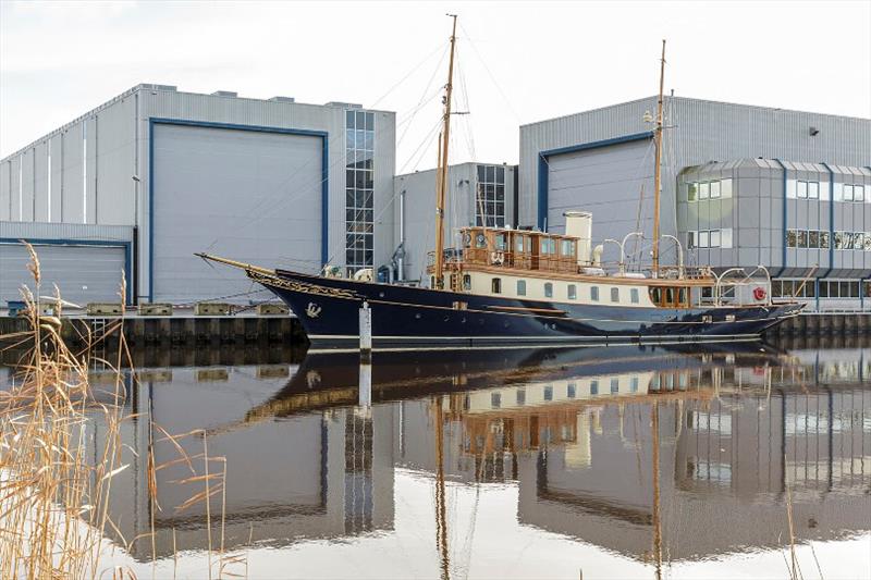 Atlantide pre-Huisfit at Royal Huisman Vollenhove photo copyright Priska van der Meulen taken at  and featuring the Classic Yachts class