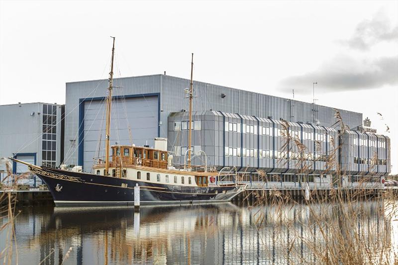 Atlantide pre-Huisfit at Royal Huisman Vollenhove photo copyright Priska van der Meulen taken at  and featuring the Classic Yachts class