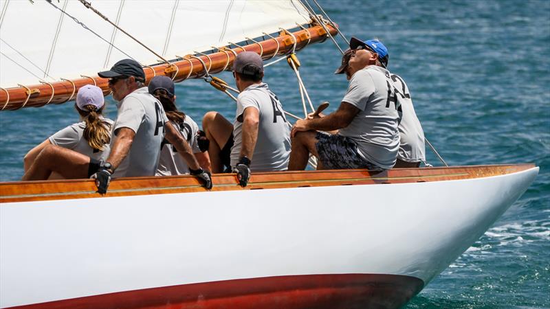 Rawhiti (1905 Logan) - post - Start - A Class - Mahurangi Regatta - January 29, 2022 - photo © Richard Gladwell - Sail-World.com/nz