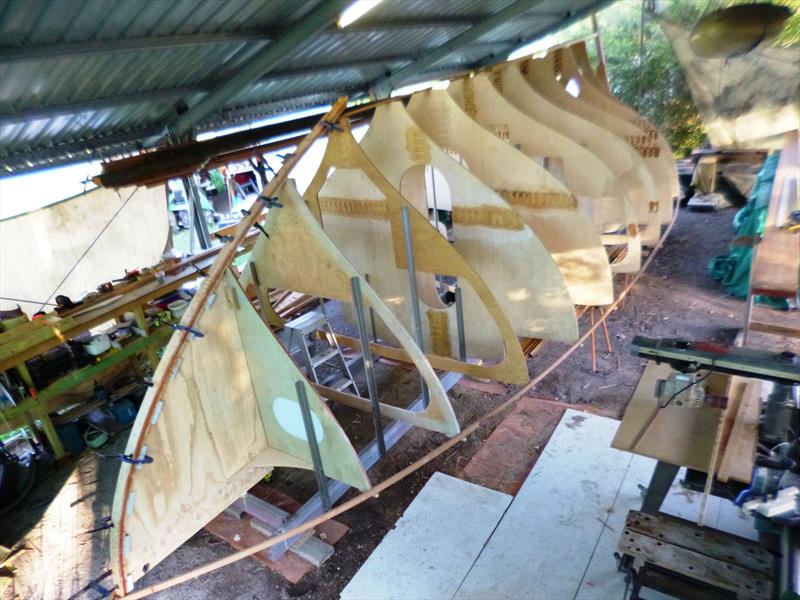 The various stages of construction of Pingu - the Suhali replica photo copyright Mike Smith taken at  and featuring the Classic Yachts class