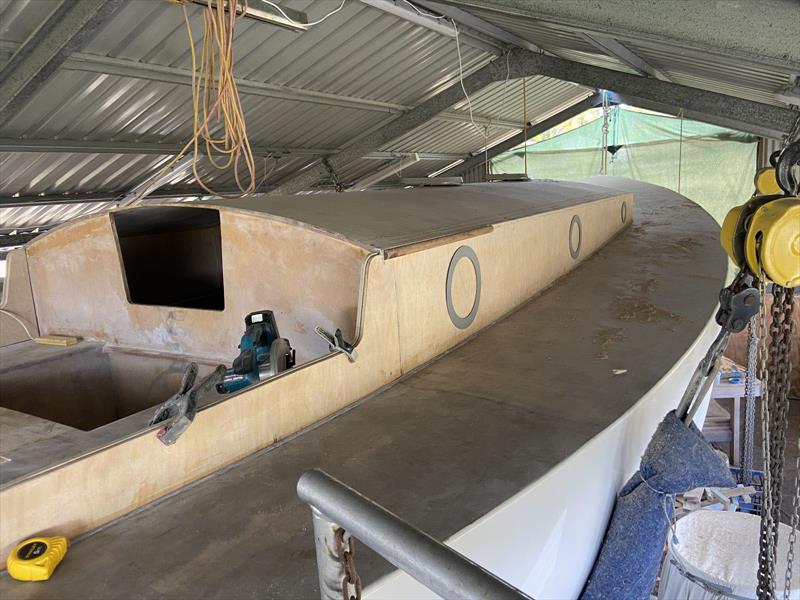 The various stages of construction of Pingu - the Suhali replica photo copyright Mike Smith taken at  and featuring the Classic Yachts class