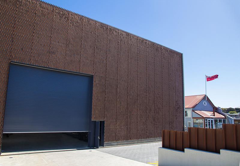 Industrial art installation - the dry stacker at The Wooden Boatshop - each little panel is like a scale of a fish and moves in the breeze photo copyright John Curnow taken at Sorrento Sailing Couta Boat Club and featuring the Classic Yachts class