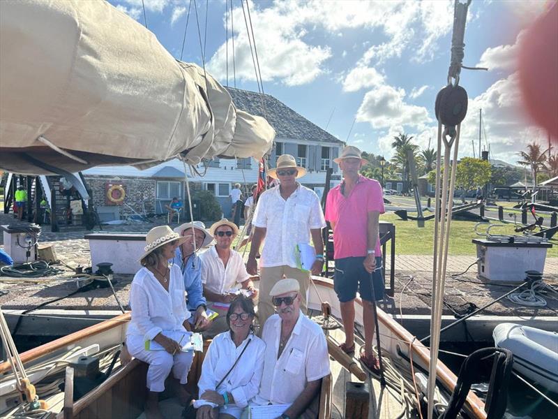 Concours D'Elegance judges on board Cornubia, 1911 Bristol pilot cutter - Antigua Classic Yacht Regatta - photo © Antigua Classic Yacht Regatta