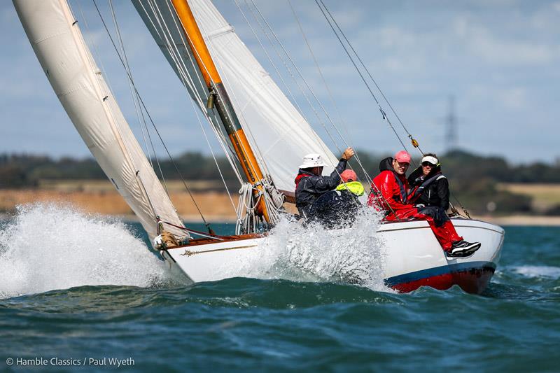 Mikado – Clyde Linear 30 / Michael Briggs - 10th Hamble Classics Regatta photo copyright Paul Wyeth / www.pwpictures.com taken at Hamble River Sailing Club and featuring the Classic Yachts class