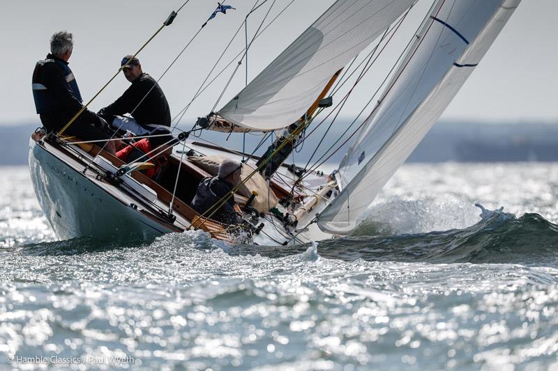 Suvretta – West Solent One-Design / Tim Yetman - 10th Hamble Classics Regatta photo copyright Paul Wyeth / www.pwpictures.com taken at Hamble River Sailing Club and featuring the Classic Yachts class